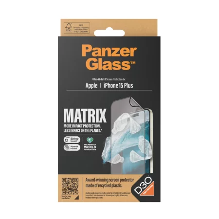 PanzerGlass® MATRIX Screen Protector with D3O® iPhone 15 Plus