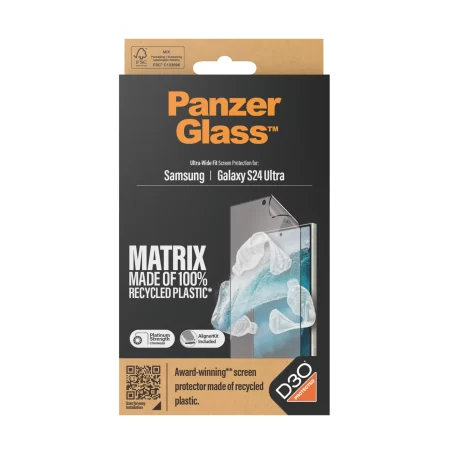 PanzerGlass® MATRIX Screen Protector with D3O® Samsung Galaxy S24 Ultra | Ultra-Wide Fit w. AlignerKit